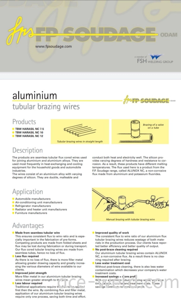 FSH ZINAL 4 TUBULAR BRAZING ROD 
