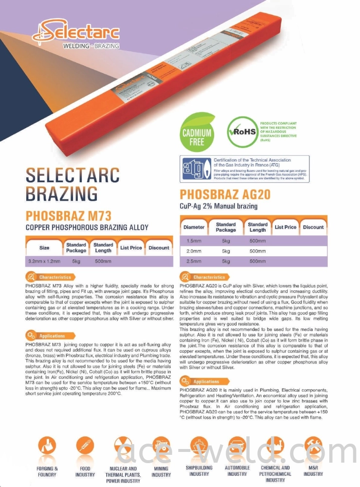 Selectarc Brazing Rod