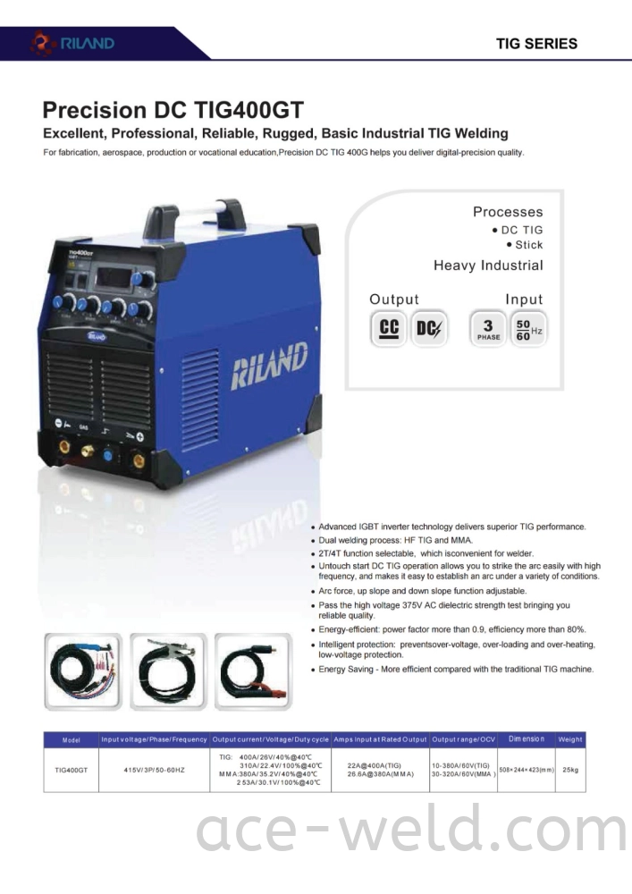 RILAND PRECISION DC TIG400GT