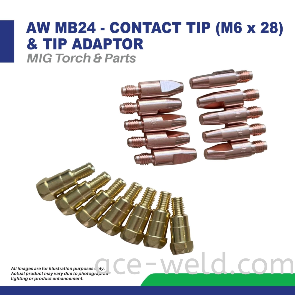 AW MB24 - CONTACT TIP (M6x28) & TIP ADAPTOR