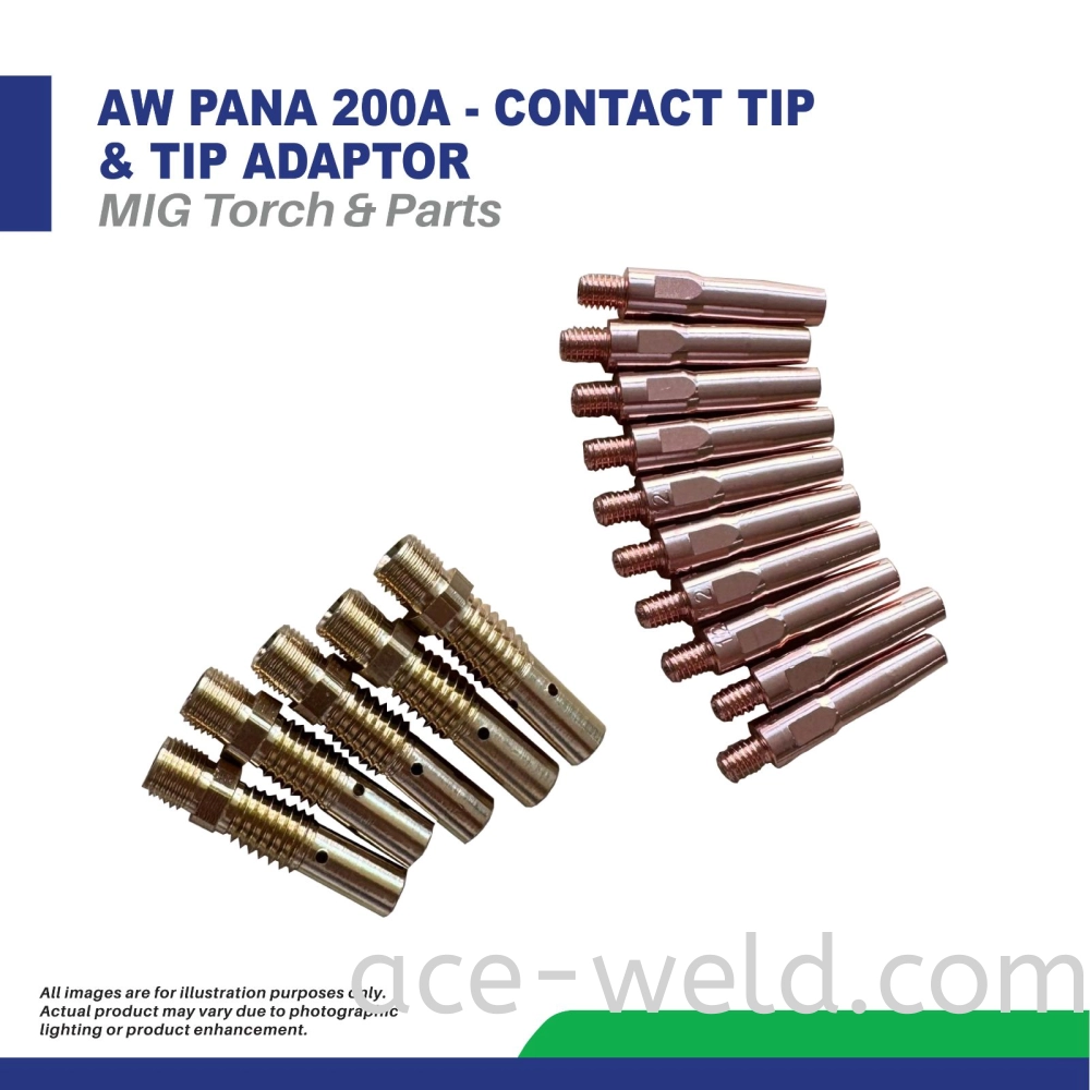 AW PANA 200A - CONTACT TIP & TIP ADAPTER