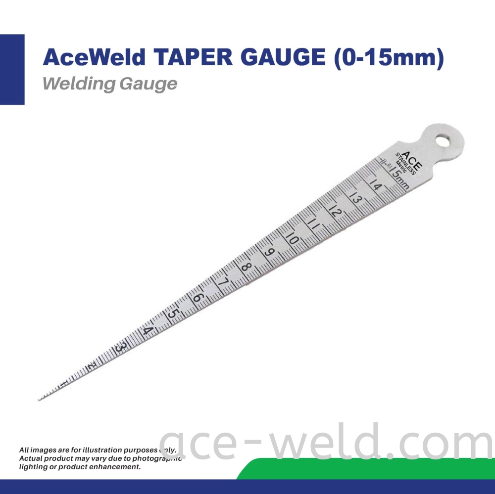 ACEWELD TAPER GAUGE (0-15mm)