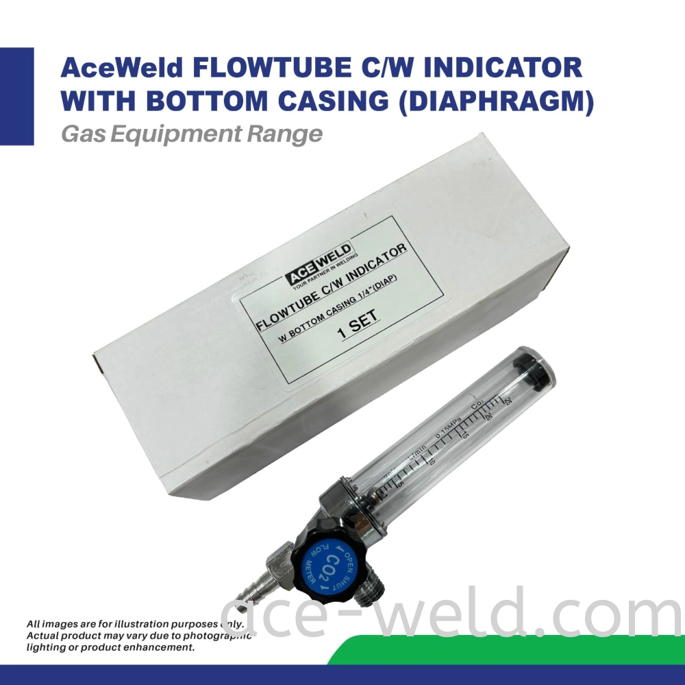 ACEWELD FLOWTUBE C/W INDICATOR WITH BOTTOM CASING (DIAPHRAGM)
