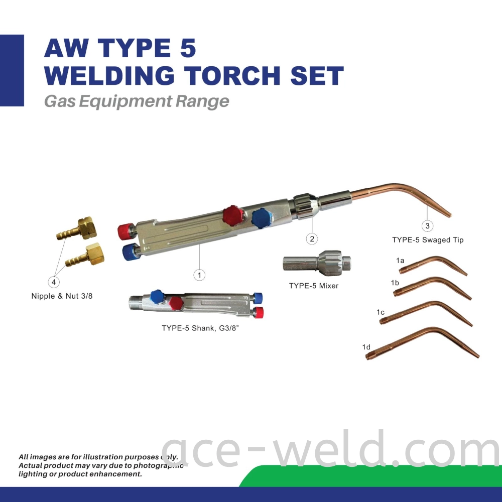 AW TYPE 5 WELDING TORCH SET