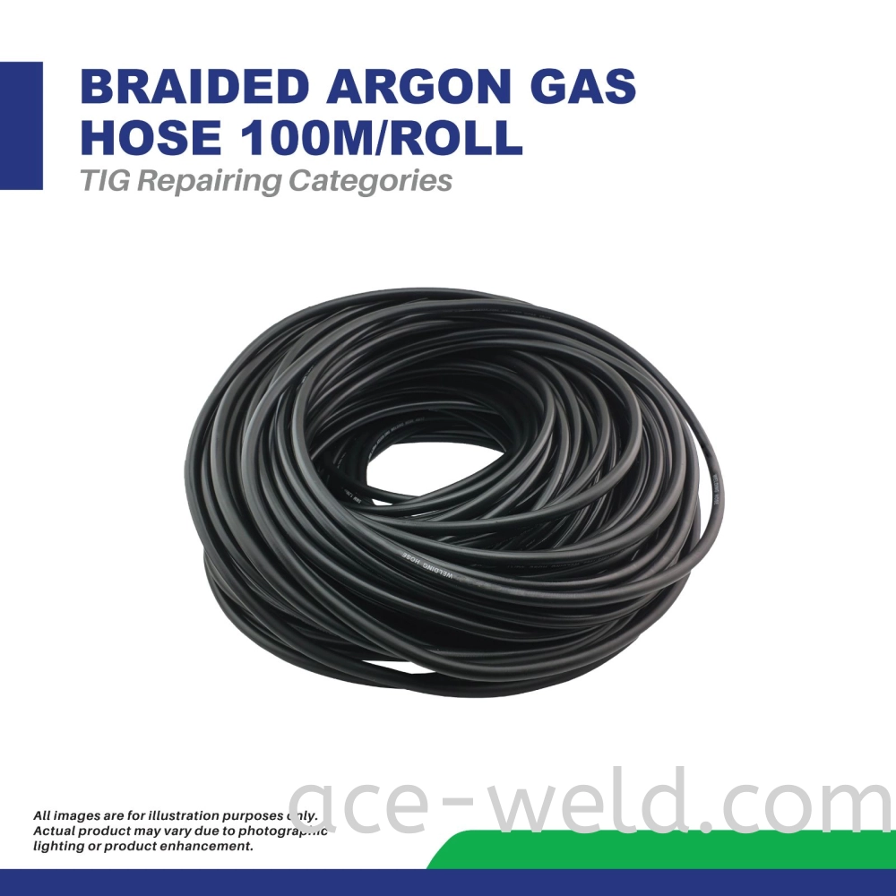 BRAIDED ARGON GAS HOSE 100M/ROLL
