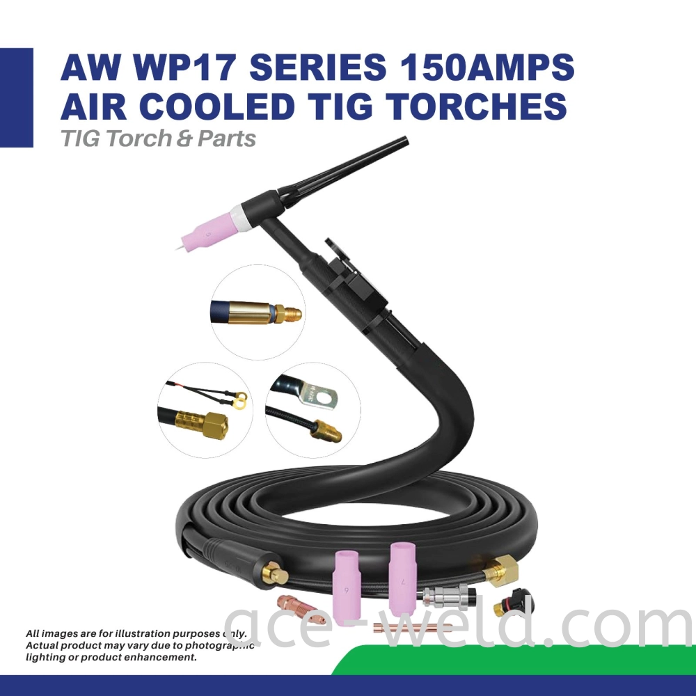 AW WP17 SERIES - 150AMPS AIR COOLED TIG TORCHES